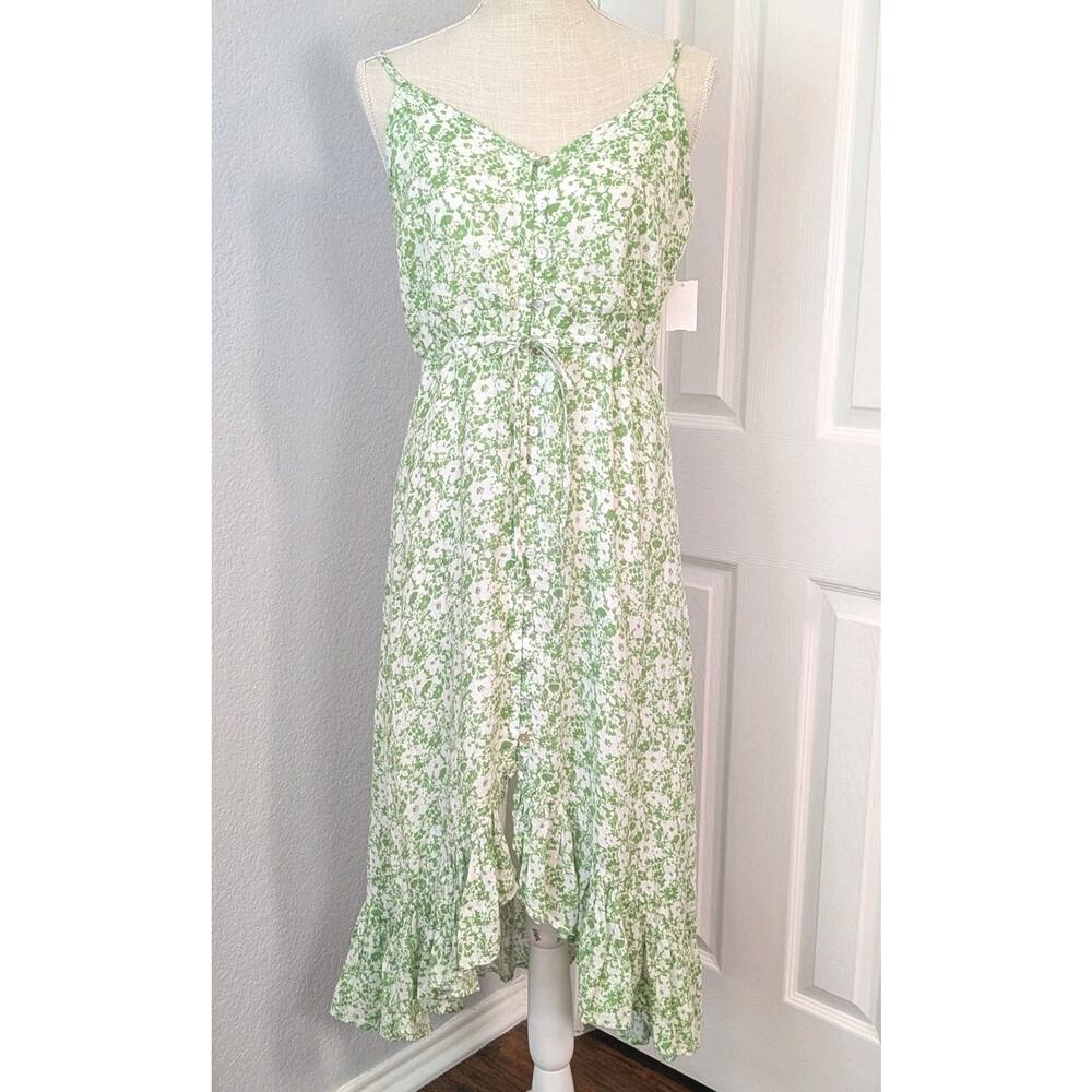 NWT Rails Dress SMALL $228 Floral Frida Garden Party Ruffle Hem Asymmetric Fairy - Picture 2 of 10